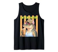 Funny Preppy Alligator Gator Humor Later tee Beach Summer Tank Top
