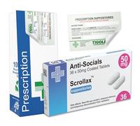 Funny Prescription Box Gift Set - Novelty Gag Gift with Realistic Pill Box, Prescription Bag & Sticker - Unique Joke Present for Friends, Birthdays, Office Parties & Secret Santa (Anti-Socials)