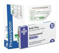 Funny Prescription Box Gift Set - Novelty Gag Gift with Realistic Pill Box, Prescription Bag & Sticker - Unique Joke Present for Friends, Birthdays, Office Parties & Secret Santa (Anti-Tory)