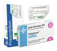 Funny Prescription Box Gift Set - Novelty Gag Gift with Realistic Pill Box, Prescription Bag & Sticker - Unique Joke Present for Friends, Birthdays, Office Parties & Secret Santa (Anti-Grumpy Git)