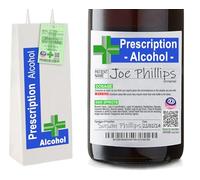 Funny Prescription Wine Label & Gift Bag, Bottle Bag, Premium Quality. Funny Gifts for Women & Men. Teacher Gifts, Prosecco Gifts for Women. Birthday Gifts, Dad Gifts, Unusual Gifts