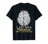 Funny Present - 'Excuse' Head Injury Concussion T-Shirt