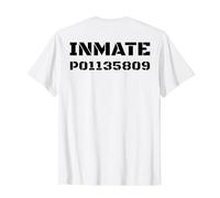 Funny Presidential Inmate Costume Inmate P01135809 Back T-Shirt