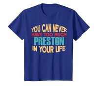 Funny Preston Personalized Tshirt First Name Joke Item T-Shirt, Youth, Royal Blue, Large