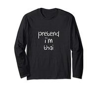 Funny Pretend i'm thai Lazy Halloween Costume Long Sleeve T-Shirt