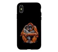 Funny Primate Love Saying Between Orangutan And Monkey Case for iPhone X/XS