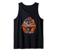 Funny Primate Love Saying Between Orangutan and Monkey Tank Top