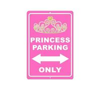 Funny Princess Parking Only Metal Tin Sign Wall Decor For girls Bedroom Her Daughter