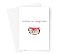 Funny Profanity Well Done Card | Rude Offensive Cingratulations Cards For Exam Results, Passed Driving Test, Promotion, Graduation (Well Done You Jammy Bastard Card)
