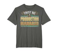 Funny Profession Quote Im A Production Manager T-Shirt, Men's Big and Tall, Asphalt Grey, 2X Tall