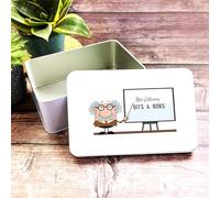 Funny Professor Pointer Teacher Rectangle Personalised Bits & Bobs Tin Personalised Gift | Custom Gift | Personalized Tin | Personalised Tins | Gift For Her | Gift For Him