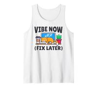 Funny Programmer AI Developer Vibe Coding Cat Tank Top