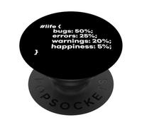 Funny Programmer Life Code For Programmers Coder PopSockets Adhesive PopGrip