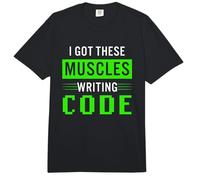 Funny Programmer Writing Code Muscles Meme for Computer G omfort Colors Adult Heavyweight T-Shirt