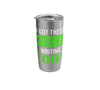 Funny Programmer Writing Code Muscles Meme for Computer Geek Stainless Steel Insulated Tumbler