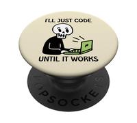 Funny Programming Coding Skeleton Programmer PopSockets Adhesive PopGrip
