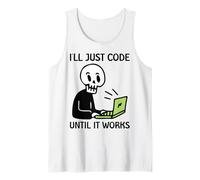 Funny Programming Coding Skeleton Programmer Tank Top