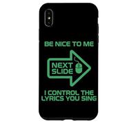 Funny Projectionist Shirt Be Nice I Control The Lyrics Case for iPhone XS Max
