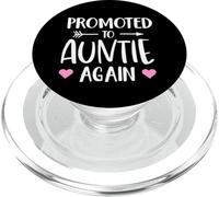 Funny Promoted To Auntie Again Pregnancy Announcement Aunt PopSockets PopGrip for MagSafe