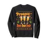 Funny Prosec Ho Ho Ho Christmas Prosecco Santa Hat Wine Sweatshirt