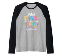 Funny Proud Dad of A Class of 2026 Pre-K Graduate Raglan Baseball Tee