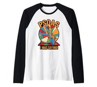 Funny Psoas I was Saying Physical Therapy Anatomy Raglan Baseball Tee