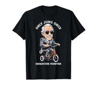 Funny Psychology Only Jung Once Immature Forever Tricycle Value Graphic T-Shirt, Men, Black, M