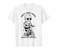 Funny Psychology Only Jung Once Immature Forever Tricycle Value Graphic T-Shirt, Men, White, M