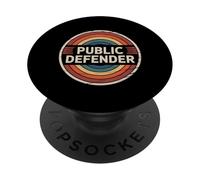 Funny Public Defender Vintage Badge Saying PopSockets Adhesive PopGrip