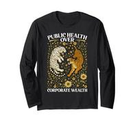 Funny Public Health Over Corporate Wealth Boho Tiger Long Sleeve T-Shirt