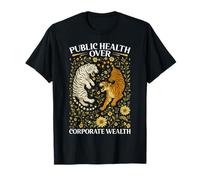 Funny Public Health Over Corporate Wealth Boho Tiger T-Shirt