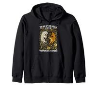 Funny Public Health Over Corporate Wealth Boho Tiger Zip Hoodie