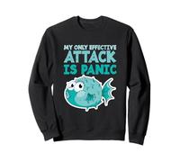 Funny Pufferfish Blowfish My Only Effective Attack Is Panic Sweatshirt