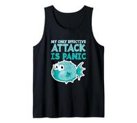 Funny Pufferfish Blowfish My Only Effective Attack is Panic Tank Top