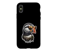 Funny Puffin With Sunglasses Animal Graphic Case for iPhone X/XS