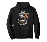 Funny Puffin With Sunglasses Animal Graphic Pullover Hoodie