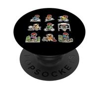 Funny Pug Cycling Bicycle Rider Dog Lover Cute PopSockets Adhesive PopGrip