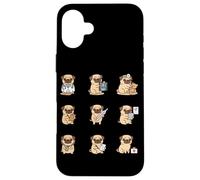 Funny Pug Doctor Nurse Medical Puppy Cartoon Case for iPhone 16 Plus