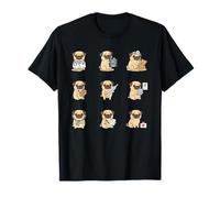 Funny Pug Doctor Nurse Medical Puppy Cartoon T-Shirt