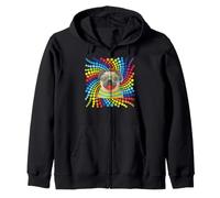 Funny Pug Dog Colorful Spotty Zip Hoodie