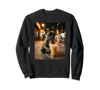 Funny Pug Dog Drinking Coffee Cool Sunglasses Iced Aesthetic Sweatshirt