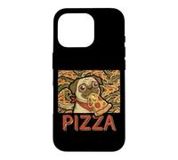 Funny Pug Dog Eating PIZZA Slice Food Lover Case for iPhone 16 Pro