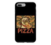 Funny Pug Dog Eating PIZZA Slice Food Lover Case for iPhone 7 Plus/8 Plus