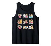 Funny Pug Dog Groomer Pet Grooming Lover Cute Tank Top