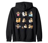 Funny Pug Dog Groomer Pet Grooming Lover Cute Zip Hoodie