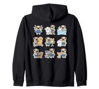 Funny Pug Dog Groomer Pet Grooming Lover Cute Zip Hoodie