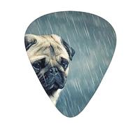 Funny Pug Dog Guitar Paddle 12 Pack Guitar Pickup Suitable For Playing Acoustic Guitars, Electric Guitars, Etc.