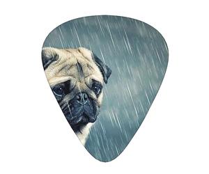 Funny Pug Dog Guitar Paddle 12 Pack Guitar Pickup Suitable For Playing Acoustic Guitars, Electric Guitars, Etc.