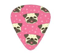 Funny Pug Dog Guitar Plectrums, 12 Pcs Lightweight Guitar Plectrums, 0.46mm/0.71mm/0.96mm Thickness For Acoustic Guitar Acoustic Electric Guitar Ukulele Bass