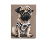 Funny Pug Dog Printed Laptop Sleeve Bag 13-Inch - Leather Laptop Sleeve Case Shockproof Protective Computer Cover Bag